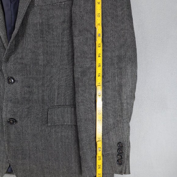 J Crew Ludlow 100% Linen Herringbone Blazer Sport Coat Jacket Mens 42L Long - Picture 11 of 12